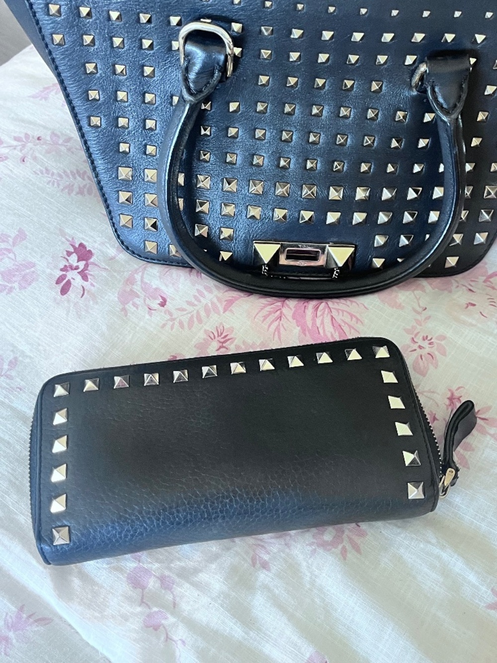 Valentino Rock Stud tote and wallet